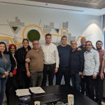 הצדדים במעמד חתימת ההסכם צילום: דוברות ההסתדרות