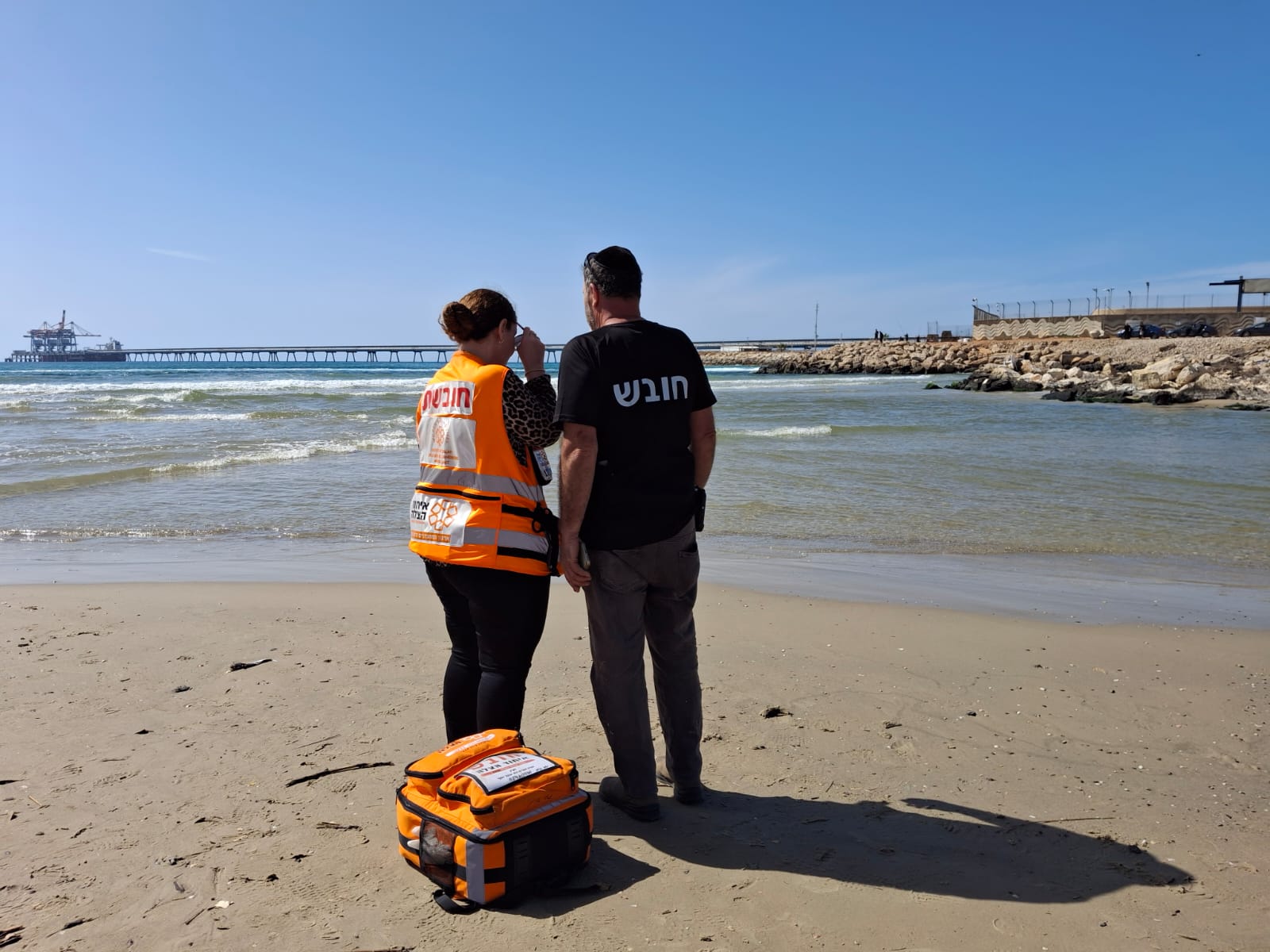 מחפשים את ברק צח בחוף חדרה, צילום: דוברות איחוד הצלה