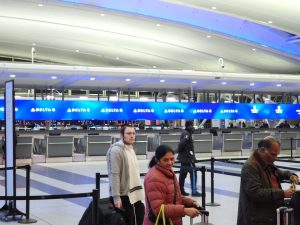 עמדות הצ'ק אין ב JFK, צילום: אודי דוד בן דוד