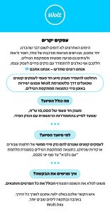 Wolt ישראל תקצה מיליוני שקלים למענקי סיוע מיידיים לעסקים קטנים שנפגעו פיזית ממתקפות הטילים