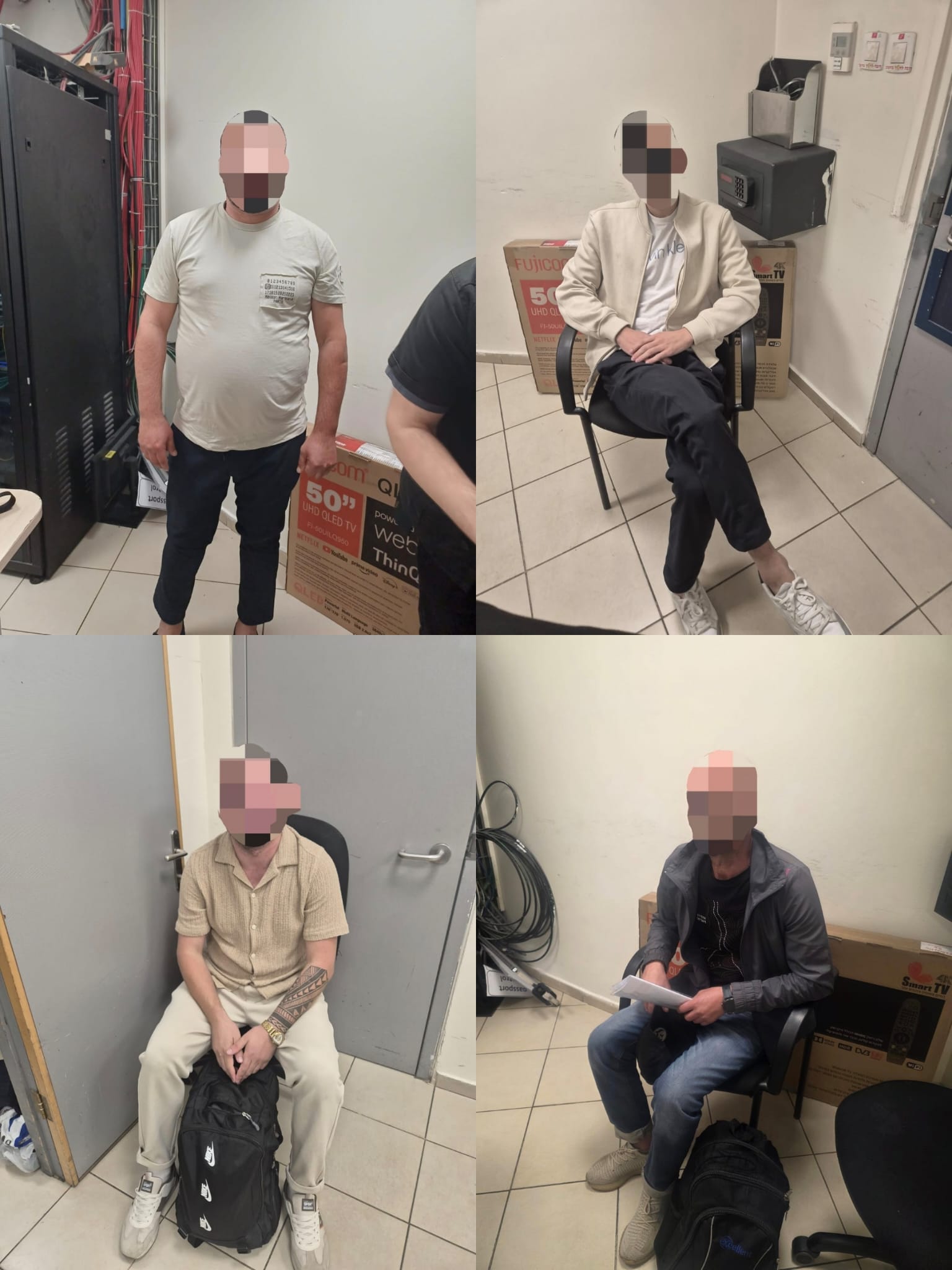 מסתננים שנתפסו. צילום: רשות האוכלוסין וההגירה